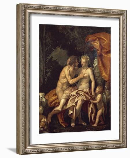 Venus and Adonis-Paolo Veronese-Framed Giclee Print