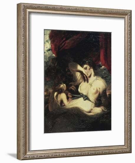 Venus and Amor-Sir Joshua Reynolds-Framed Giclee Print