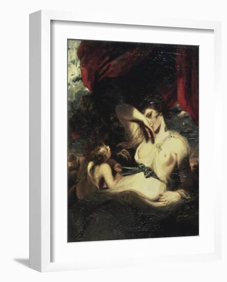 Venus and Amor-Sir Joshua Reynolds-Framed Giclee Print