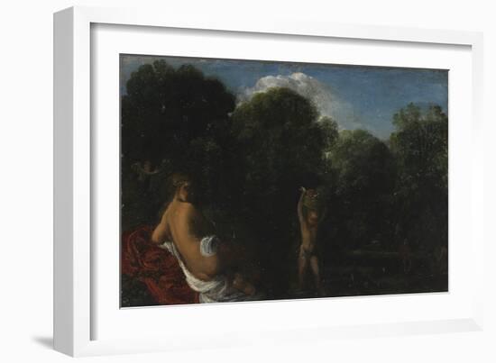 Venus and Cupid, 1600-05-Adam Elsheimer-Framed Giclee Print