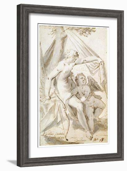 Venus and Cupid, 1600-Aegidius Sadeler-Framed Giclee Print