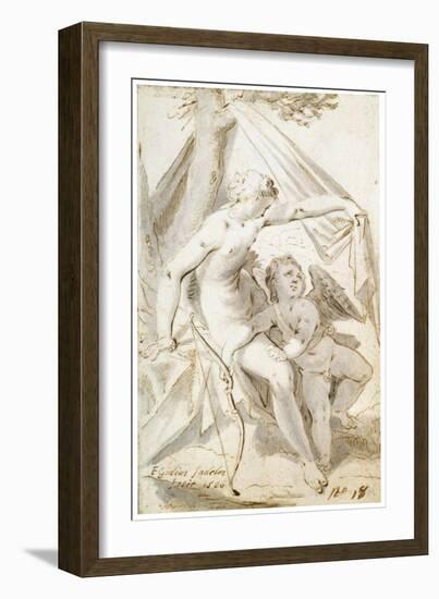 Venus and Cupid, 1600-Aegidius Sadeler-Framed Giclee Print