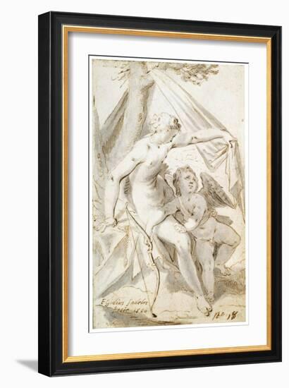 Venus and Cupid, 1600-Aegidius Sadeler-Framed Giclee Print