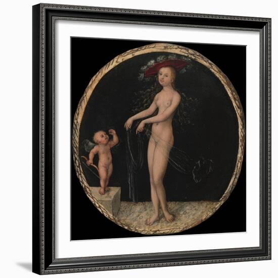Venus and Cupid, c.1525-7-Lucas, The Elder Cranach-Framed Giclee Print