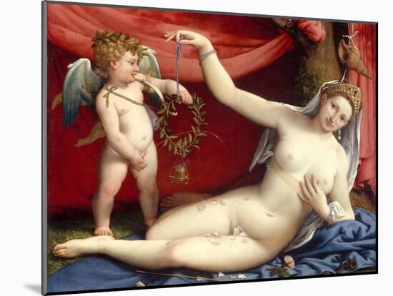 Venus and Cupid, c.1525-Lorenzo Lotto-Mounted Giclee Print