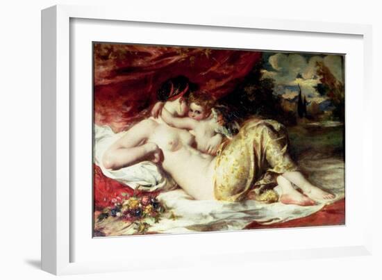 Venus and Cupid, c.1830-William Etty-Framed Giclee Print