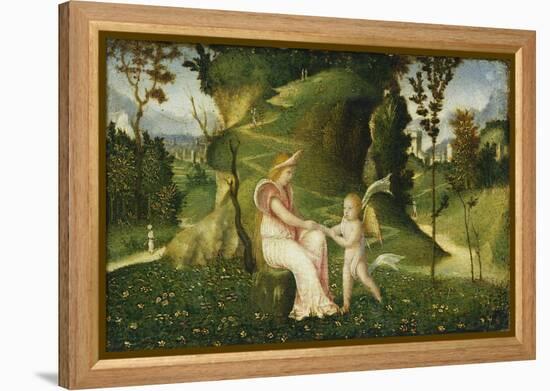 Venus and Cupid in a Landscape, c.1505/1515-Giorgione-Framed Premier Image Canvas