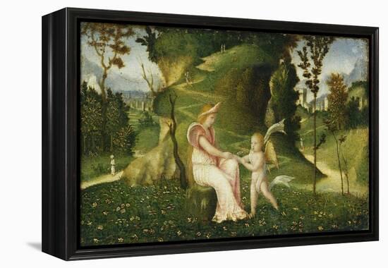 Venus and Cupid in a Landscape, c.1505/1515-Giorgione-Framed Premier Image Canvas