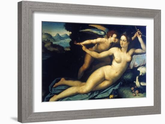 Venus and Cupid, Mid 16th Century-Agnolo Bronzino-Framed Giclee Print