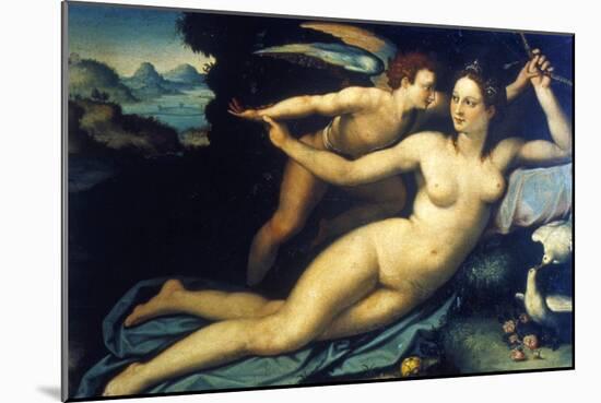 Venus and Cupid, Mid 16th Century-Agnolo Bronzino-Mounted Giclee Print