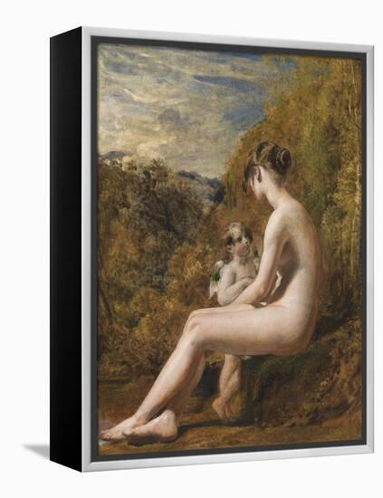 Venus and Cupid (Oil on Millboard)-William Etty-Framed Premier Image Canvas