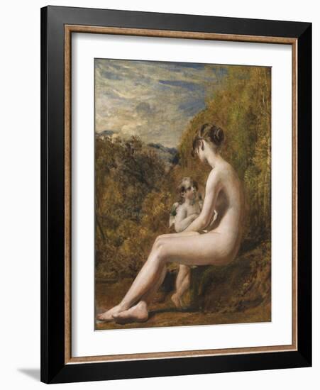 Venus and Cupid (Oil on Millboard)-William Etty-Framed Giclee Print