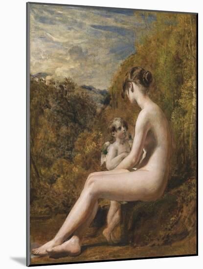 Venus and Cupid (Oil on Millboard)-William Etty-Mounted Giclee Print