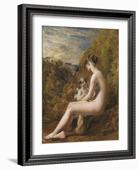 Venus and Cupid (Oil on Millboard)-William Etty-Framed Giclee Print