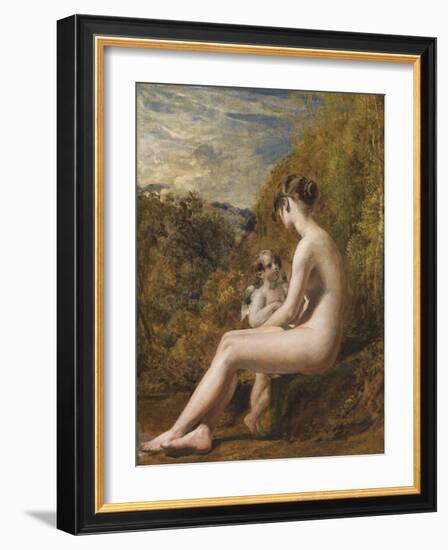 Venus and Cupid (Oil on Millboard)-William Etty-Framed Giclee Print