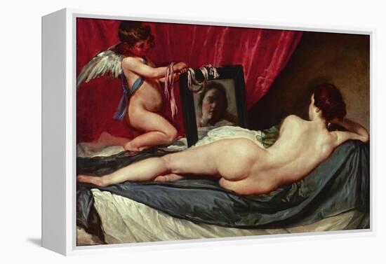 Venus and Cupid (Venus of the Mirror or Rockeby Venus)-Diego Velazquez-Framed Premier Image Canvas