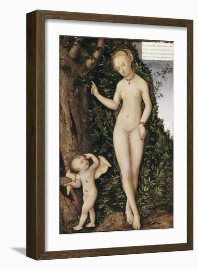 Venus and Cupid with Bee Hive-Lucas Cranach the Elder-Framed Giclee Print