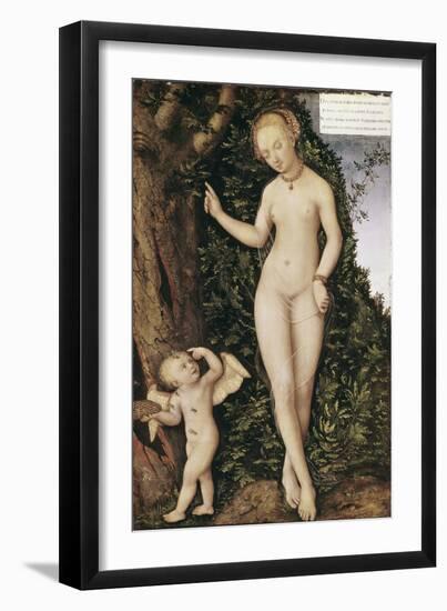 Venus and Cupid with Bee Hive-Lucas Cranach the Elder-Framed Giclee Print