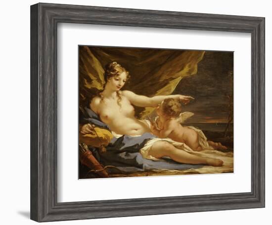 Venus and Cupid-Giovanni Antonio Pellegrini-Framed Giclee Print