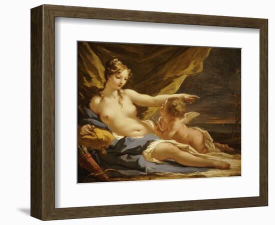 Venus and Cupid-Giovanni Antonio Pellegrini-Framed Giclee Print