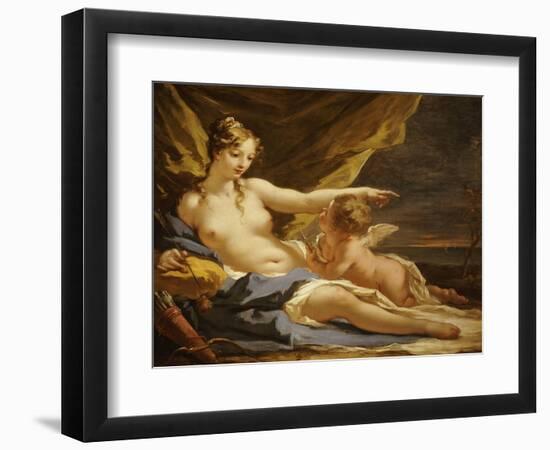 Venus and Cupid-Giovanni Antonio Pellegrini-Framed Giclee Print