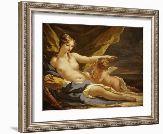 Venus and Cupid-Giovanni Antonio Pellegrini-Framed Giclee Print