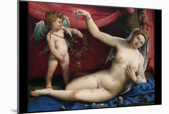 Venus and Cupid-Lorenzo Lotto-Mounted Art Print