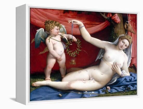 Venus and Cupid-Lorenzo Lotto-Framed Premier Image Canvas