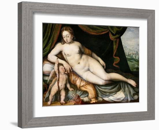 Venus and Cupid-Frans Floris the Elder-Framed Giclee Print