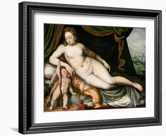 Venus and Cupid-Frans Floris the Elder-Framed Giclee Print