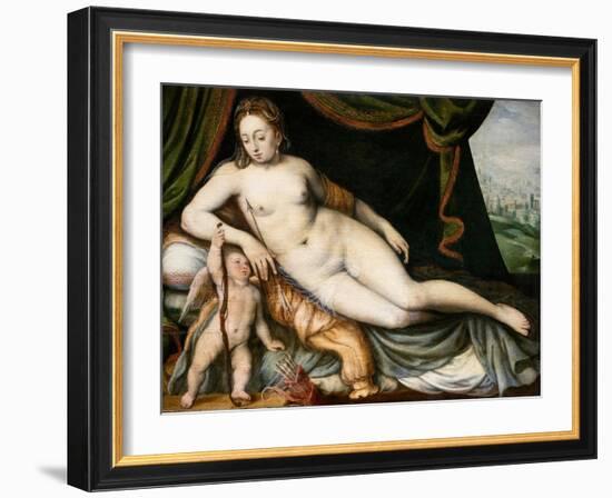 Venus and Cupid-Frans Floris the Elder-Framed Giclee Print