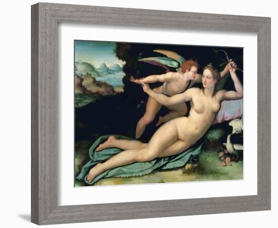 Venus and Cupid-Alessandro Allori-Framed Giclee Print