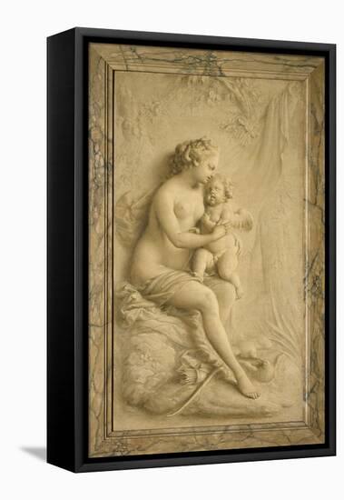 Venus and Cupid-Piat-Joseph Sauvage-Framed Premier Image Canvas