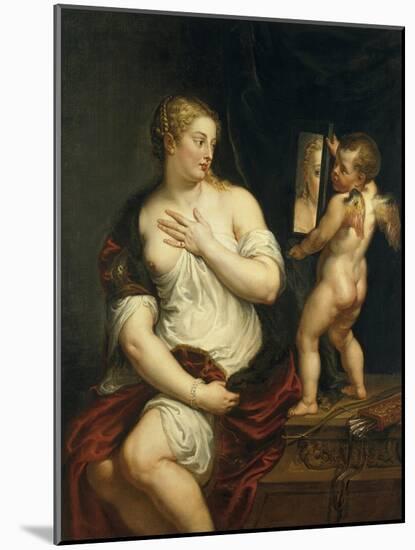 Venus and Cupido. Ca. 1606-11-Peter Paul Rubens-Mounted Giclee Print