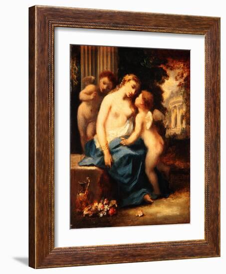 Venus and Cupids, C.1850-Narcisse Virgile Diaz de la Pena-Framed Giclee Print