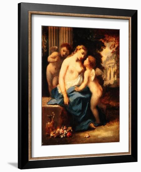 Venus and Cupids, C.1850-Narcisse Virgile Diaz de la Pena-Framed Giclee Print