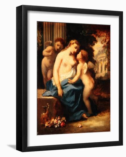 Venus and Cupids, C.1850-Narcisse Virgile Diaz de la Pena-Framed Giclee Print