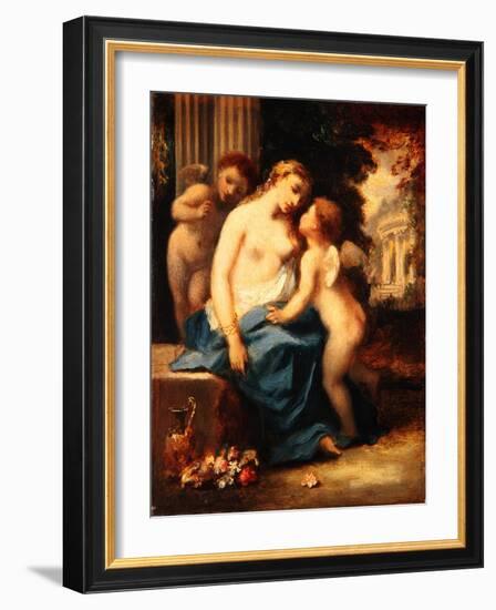 Venus and Cupids, C.1850-Narcisse Virgile Diaz de la Pena-Framed Giclee Print