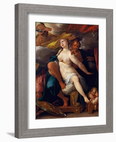 Venus and Mars Warned by Mercury, Ca 1586-Bartholomeus Spranger-Framed Giclee Print