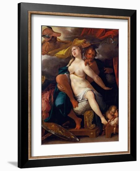 Venus and Mars Warned by Mercury, Ca 1586-Bartholomeus Spranger-Framed Giclee Print