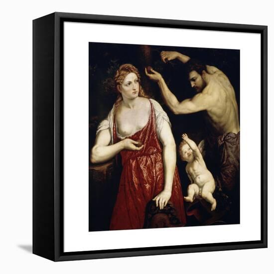 Venus and Mars with Cupid, 1550S-Paris Bordone-Framed Premier Image Canvas