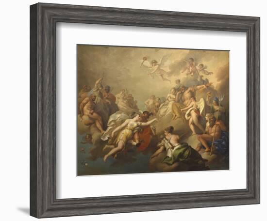 Venus and Psyche Among the Olympian Gods-Pier Antonio Novelli-Framed Art Print