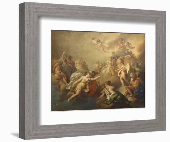 Venus and Psyche Among the Olympian Gods-Pier Antonio Novelli-Framed Art Print