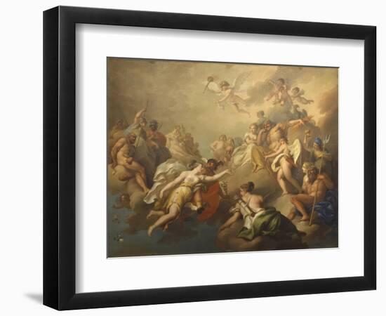 Venus and Psyche Among the Olympian Gods-Pier Antonio Novelli-Framed Art Print