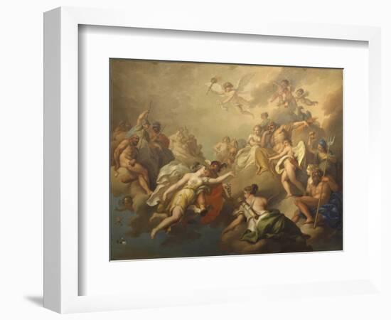 Venus and Psyche Among the Olympian Gods-Pier Antonio Novelli-Framed Art Print