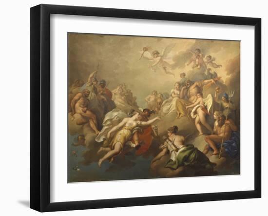 Venus and Psyche Among the Olympian Gods-Pier Antonio Novelli-Framed Art Print