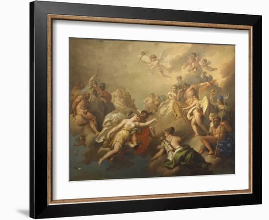 Venus and Psyche Among the Olympian Gods-Pier Antonio Novelli-Framed Art Print