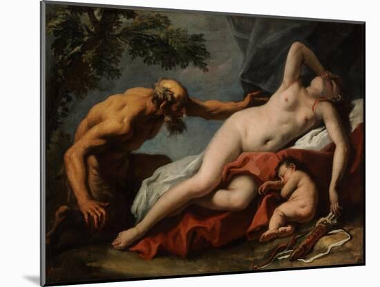 Venus and Satyr-Sebastiano Ricci-Mounted Giclee Print