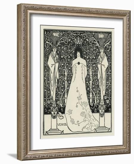 Venus and Tannhäuser by Aubrey Beardsley-Aubrey Beardsley-Framed Giclee Print