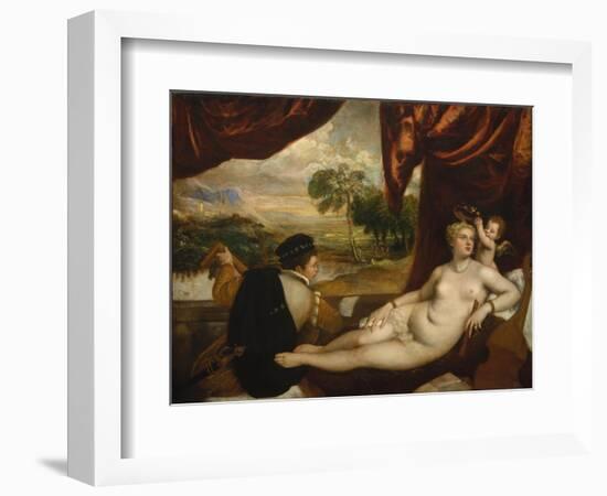 Venus and the Lute Player, c.1565-70-Titian-Framed Giclee Print